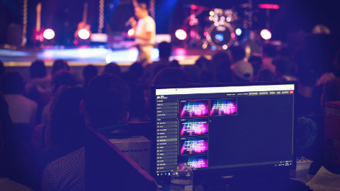 Big Screen with Preacher