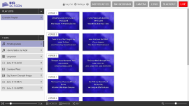 Screenshot of the control surface of Big Screen